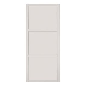 Spacepro Shaker Cashmere frame 3 panel Sliding wardrobe door (W) 610mm