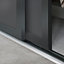 Spacepro Shaker Matt Dark Grey 3 panel 1 mirror Sliding wardrobe door (H) 2220mm x (W) 914mm