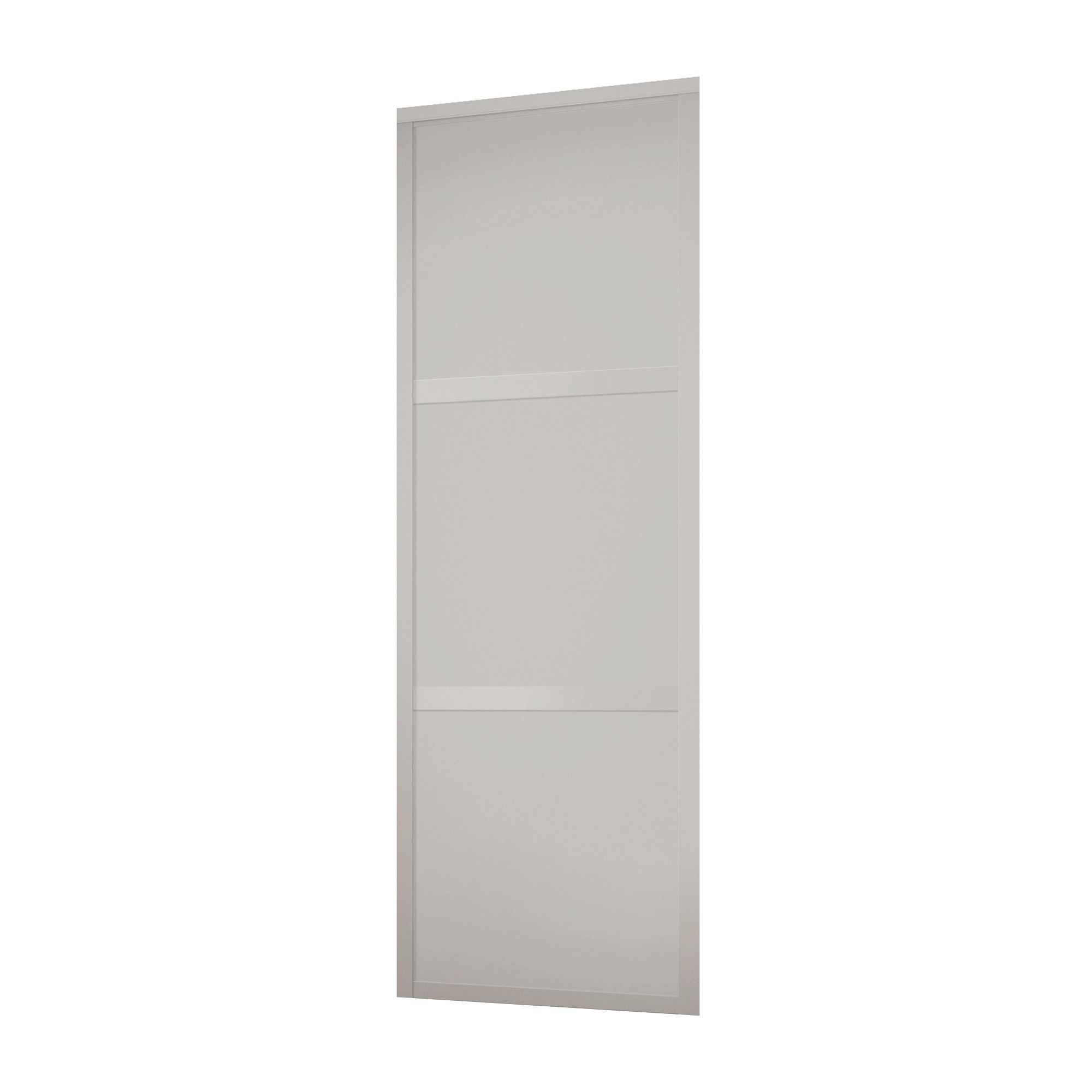Spacepro Shaker Matt Dove grey frame 3 panel Sliding wardrobe door, (H)2260mm (W) 610mm