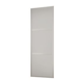 Spacepro Shaker Matt Dove grey frame 3 panel Sliding wardrobe door, (H)2260mm (W) 610mm