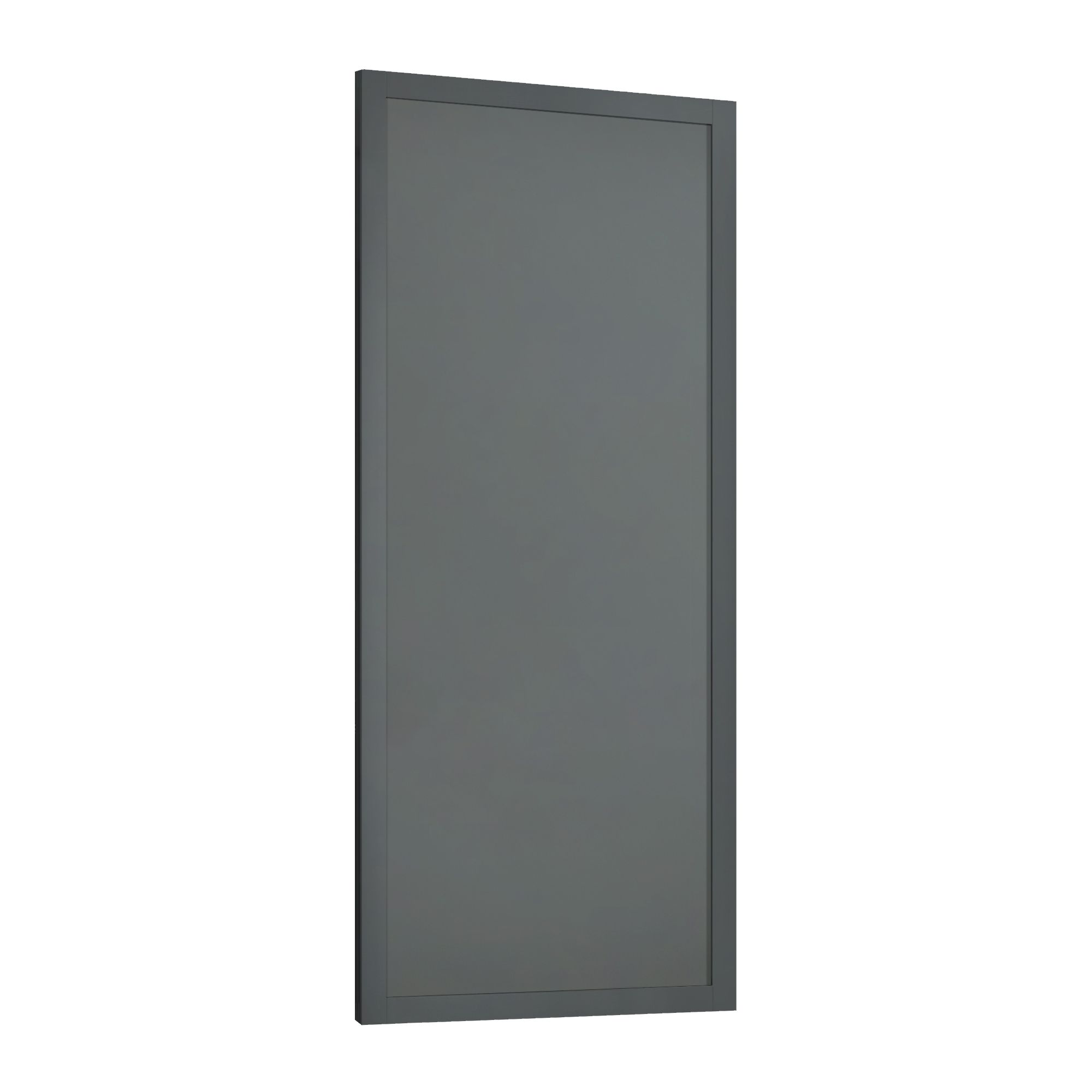 Spacepro Shaker Matt Graphite frame Single panel Sliding wardrobe door, (H)2220mm (W) 914mm