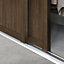 Spacepro Shaker Matt Walnut effect Single panel Sliding wardrobe door (H) 2220mm x (W) 762mm