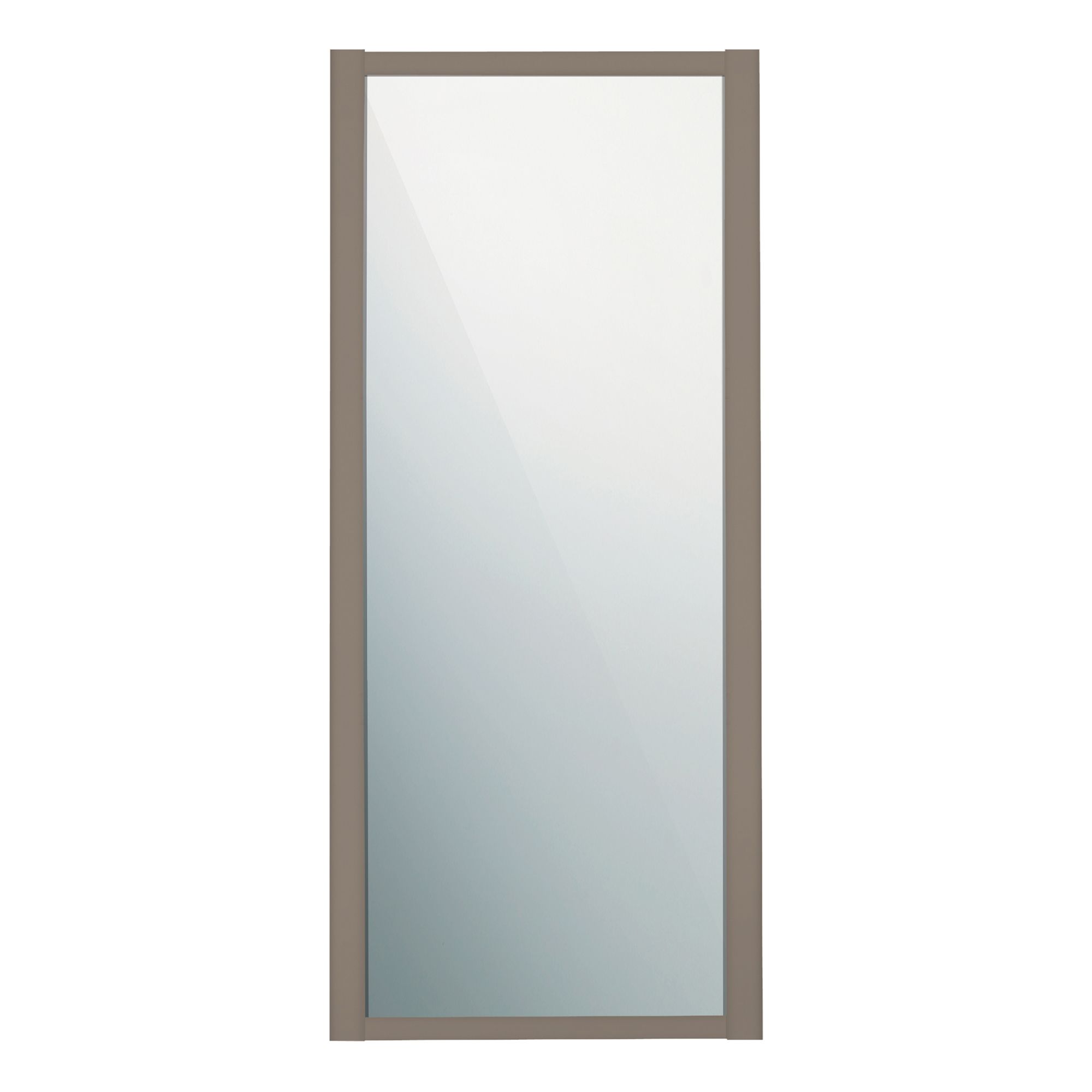 Spacepro Shaker Mirrored Stone grey frame Single panel Sliding wardrobe door, (H)226mm (W) 762mm