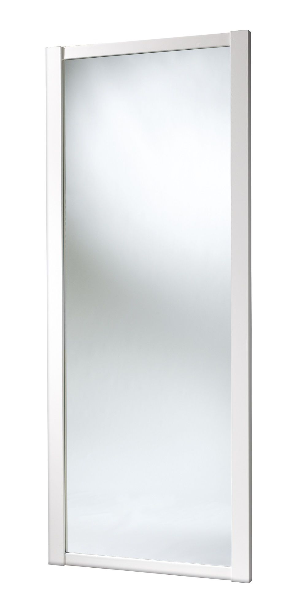 Spacepro Shaker Mirrored White frame Sliding wardrobe door, (H)2220mm (W) 610mm