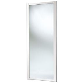 Spacepro Shaker Mirrored White frame Sliding wardrobe door, (H)2220mm (W) 914mm