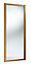 Spacepro Shaker Oak effect Mirrored Sliding wardrobe door (H) 2220mm x (W) 914mm