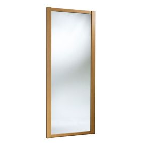 Spacepro Shaker Oak effect Mirrored Sliding wardrobe door (H) 2220mm x (W) 914mm