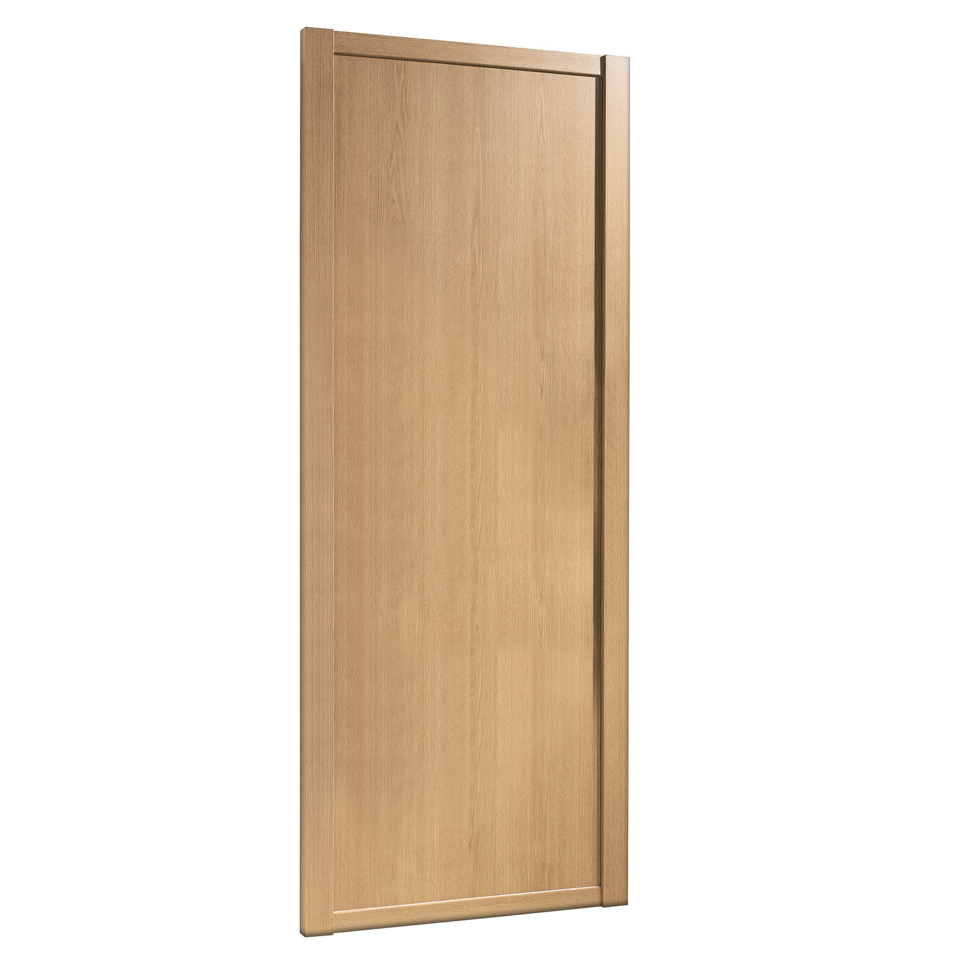 Spacepro Shaker Oak effect Sliding wardrobe door (H) 2260mm x (W) 914mm