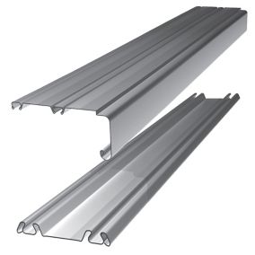 Spacepro Shaker Silver effect Sliding wardrobe door track (L)1803mm