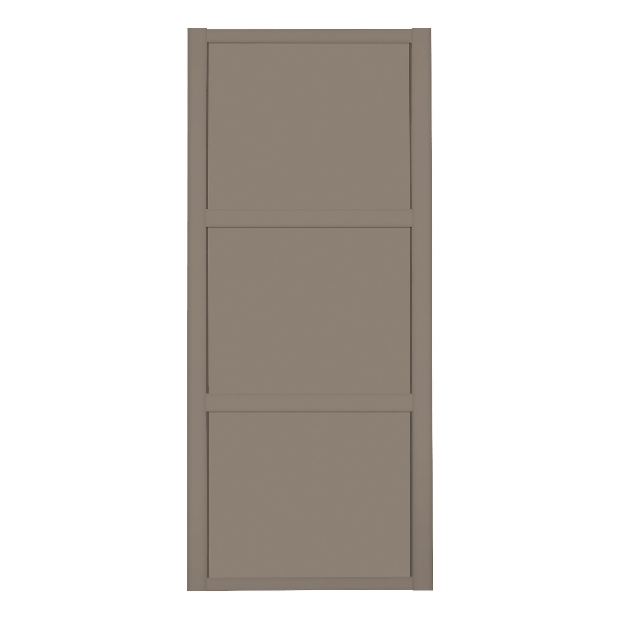 Spacepro Shaker Stone grey 3 panel Sliding wardrobe door x (W) 914mm
