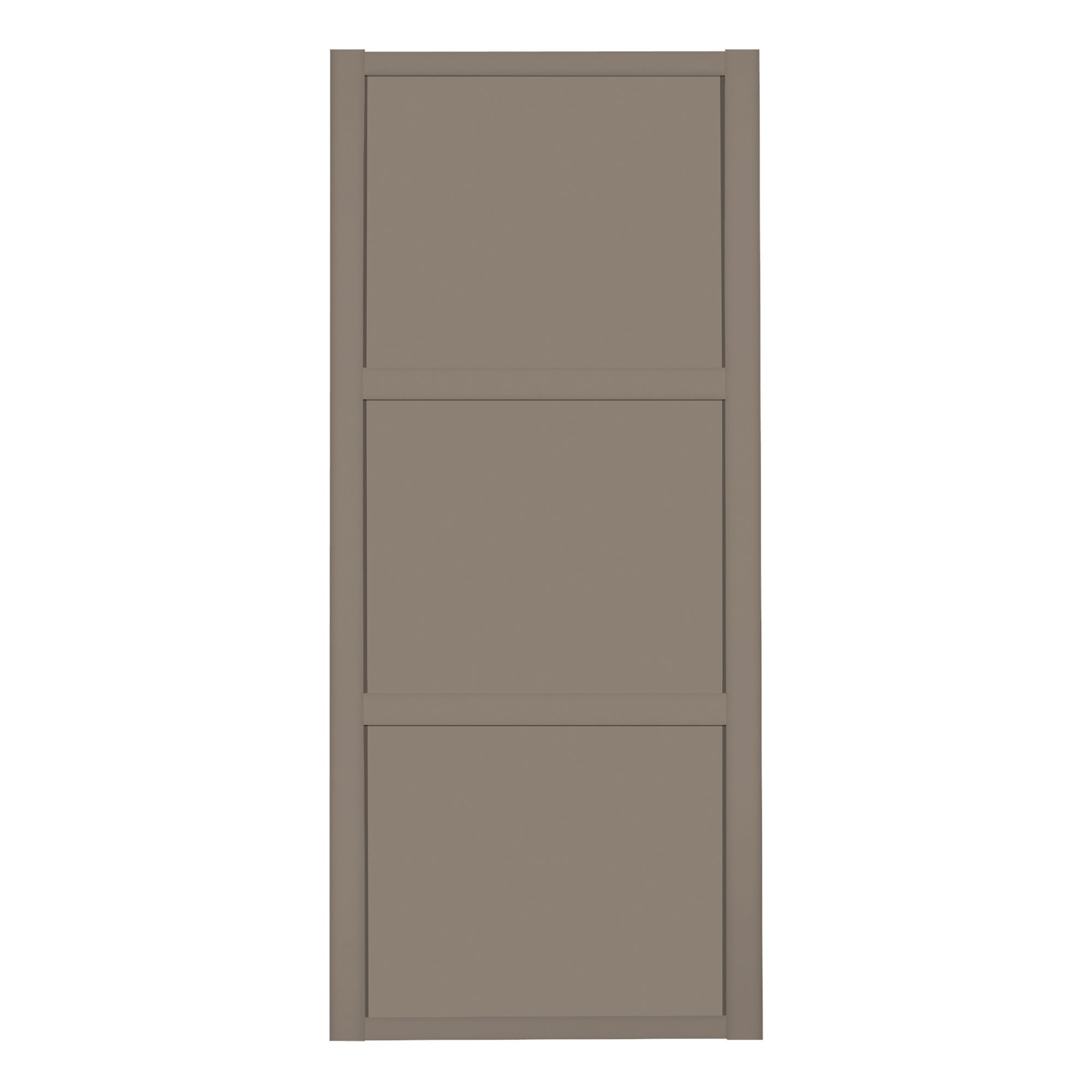 Spacepro Shaker Stone grey frame 3 panel Sliding wardrobe door (W) 914mm
