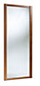 Spacepro Shaker Walnut effect Mirrored Sliding wardrobe door (H) 2220mm x (W) 610mm
