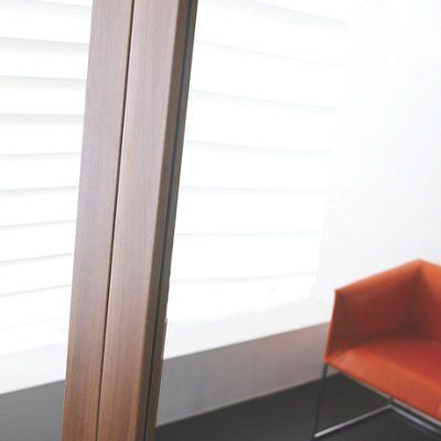 Spacepro Shaker Walnut effect Single panel Mirrored Sliding wardrobe door, (H)2223mm (W) 762mm Pack of 2