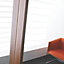 Spacepro Shaker Walnut effect Single panel Mirrored Sliding wardrobe door (H) 2223mm x (W) 914mm, Pack of 2