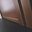 Spacepro Shaker Walnut effect Single panel Sliding wardrobe door (H) 2223mm x (W) 762mm, Pack of 3