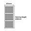 Spacepro Shaker White 3 panel Sliding wardrobe door (H) 2220mm x (W) 762mm