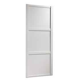 Spacepro Shaker White frame Sliding wardrobe door, (H)2220mm (W) 610mm