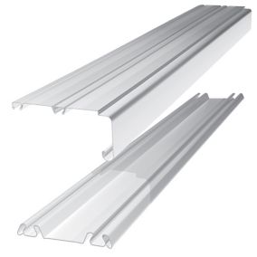 Spacepro Shaker White Sliding wardrobe door track (L)2692mm