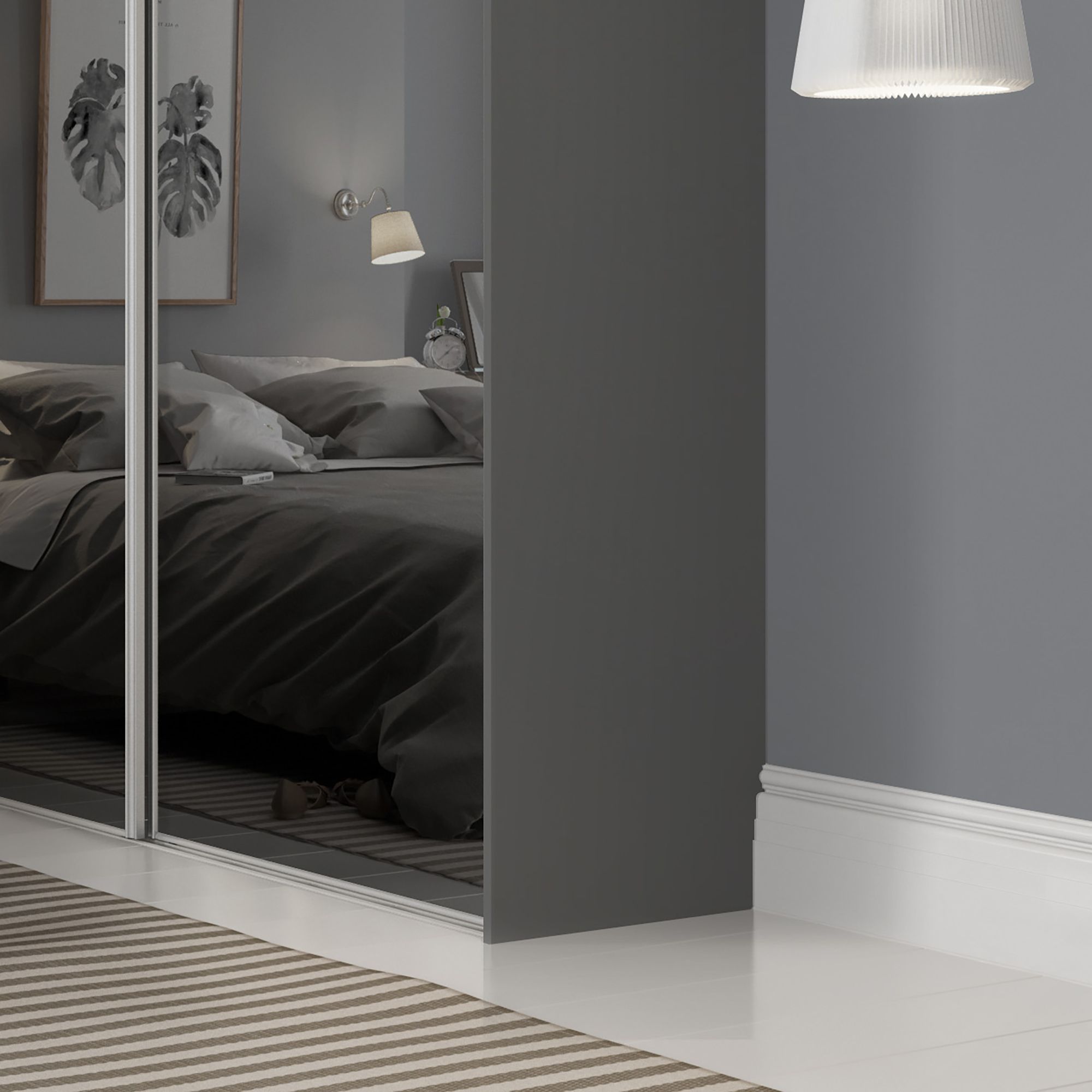 Spacepro Sliding Wardrobes Accessories Graphite Wardrobe End panel (L)2800mm (W)620mm