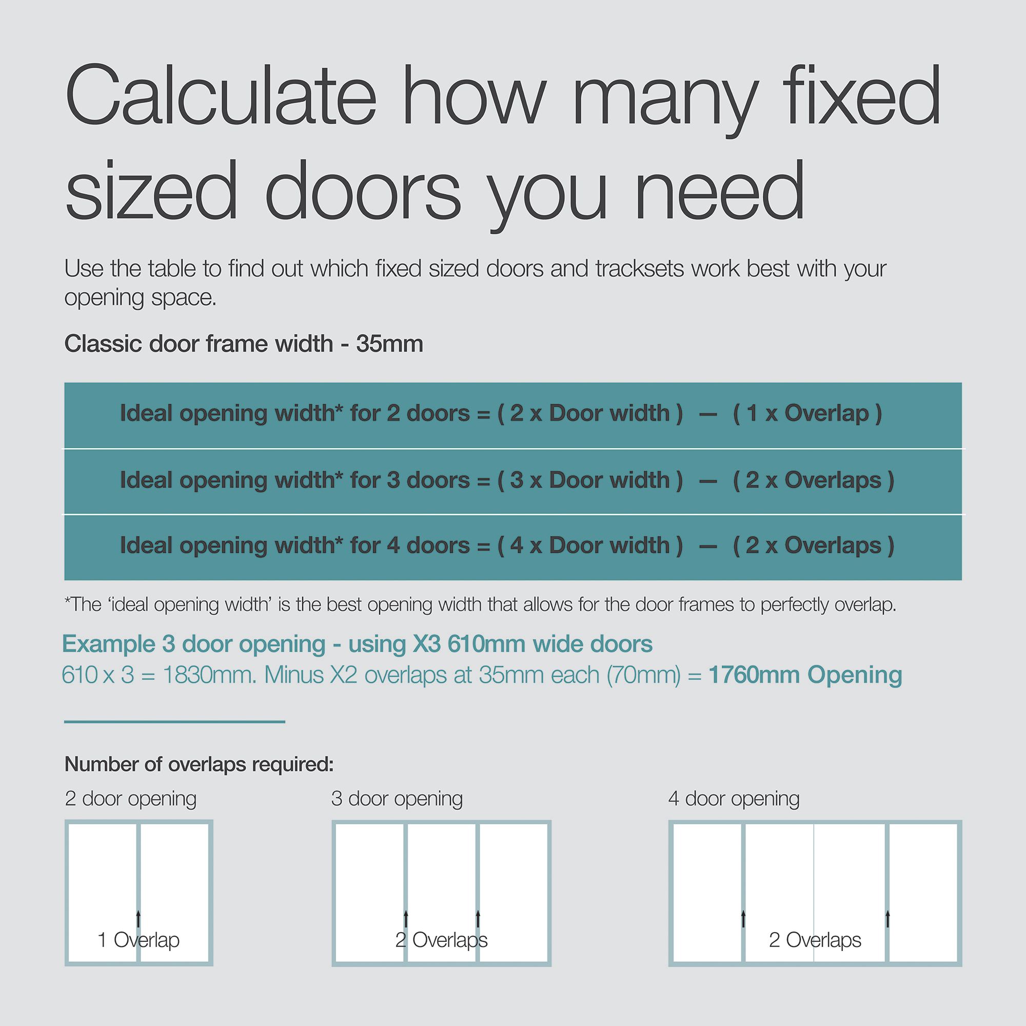 SpaceproClassic Classic Mirrored Graphite 2 door Sliding Wardrobe Door kit (H)2260mm (W)1185mm