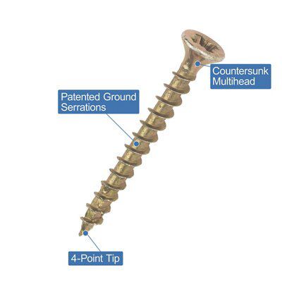 Spax PZ Flat countersunk Screw (Dia)6mm (L)100mm, Pack of 100