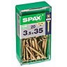 Spax PZ Flat countersunk Steel Screw (Dia)3.5mm (L)35mm, Pack of 20