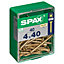 Spax PZ Flat countersunk Steel Screw (Dia)4mm (L)40mm, Pack of 40