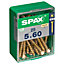 Spax PZ Flat countersunk Steel Screw (Dia)5mm (L)60mm, Pack of 25