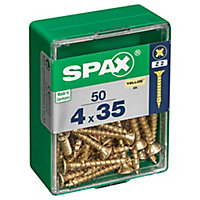 Spax Steel Screw (Dia)4mm (L)35mm, Pack of 50