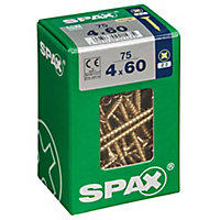 Spax Steel Screw (Dia)4mm (L)60mm, Pack of 75