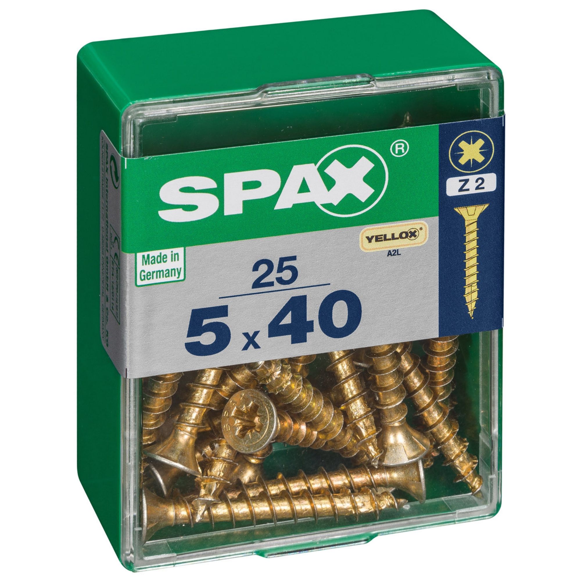 Spax Steel Screw (Dia)5mm (L)40mm, Pack of 25 DIY at B&Q