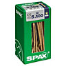 Spax Steel Wood Screw (Dia)5mm (L)100mm, Pack of 30