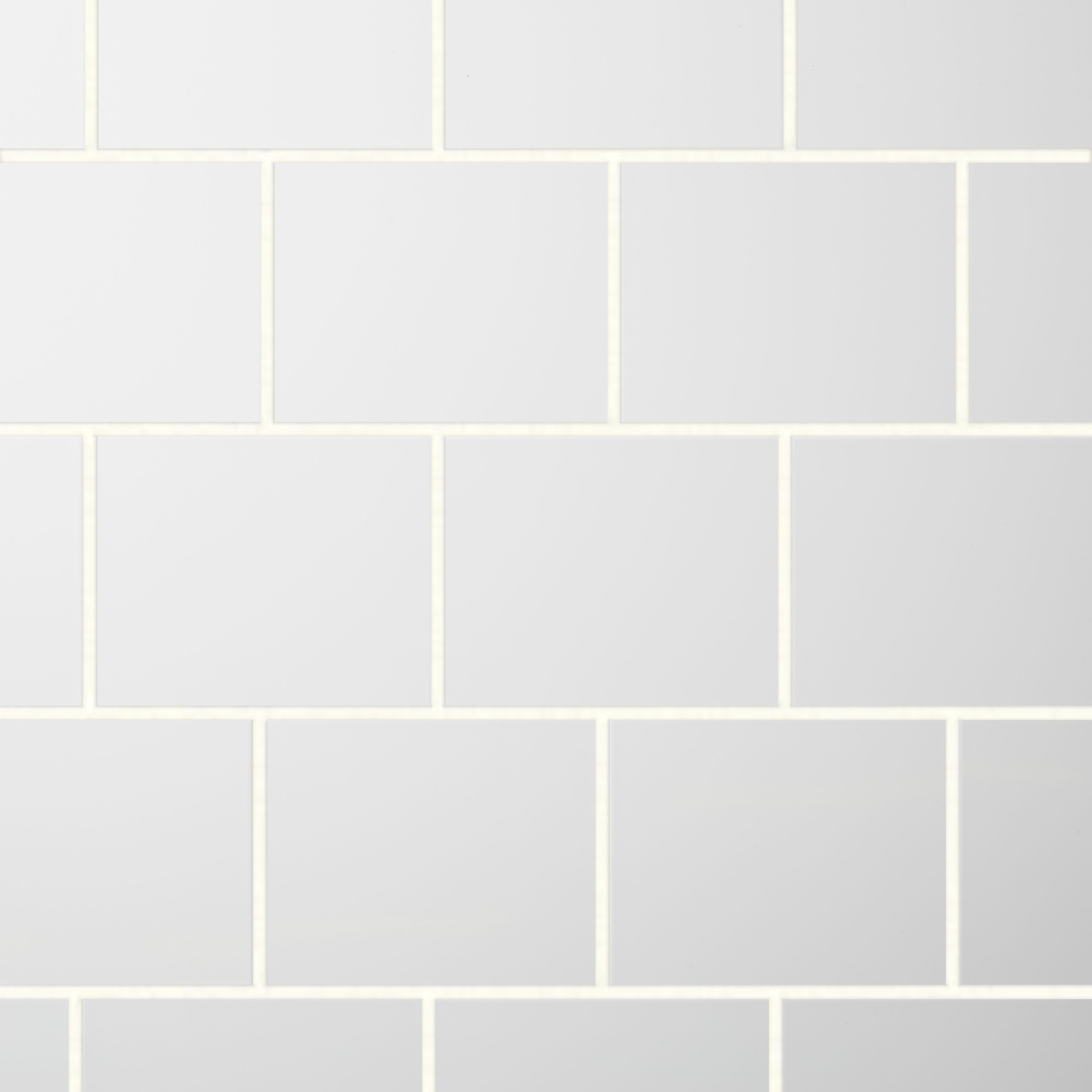 Spezzia White Gloss Ceramic Wall Tile Sample - 3