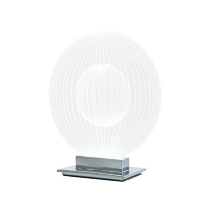 Spherus Matt Chrome effect Table lamp