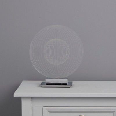 Spherus Matt Chrome effect Table lamp
