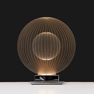 Spherus Matt Chrome effect Table lamp