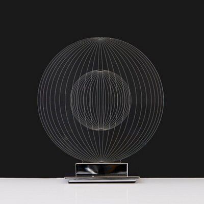 Spherus Matt Chrome effect Table lamp