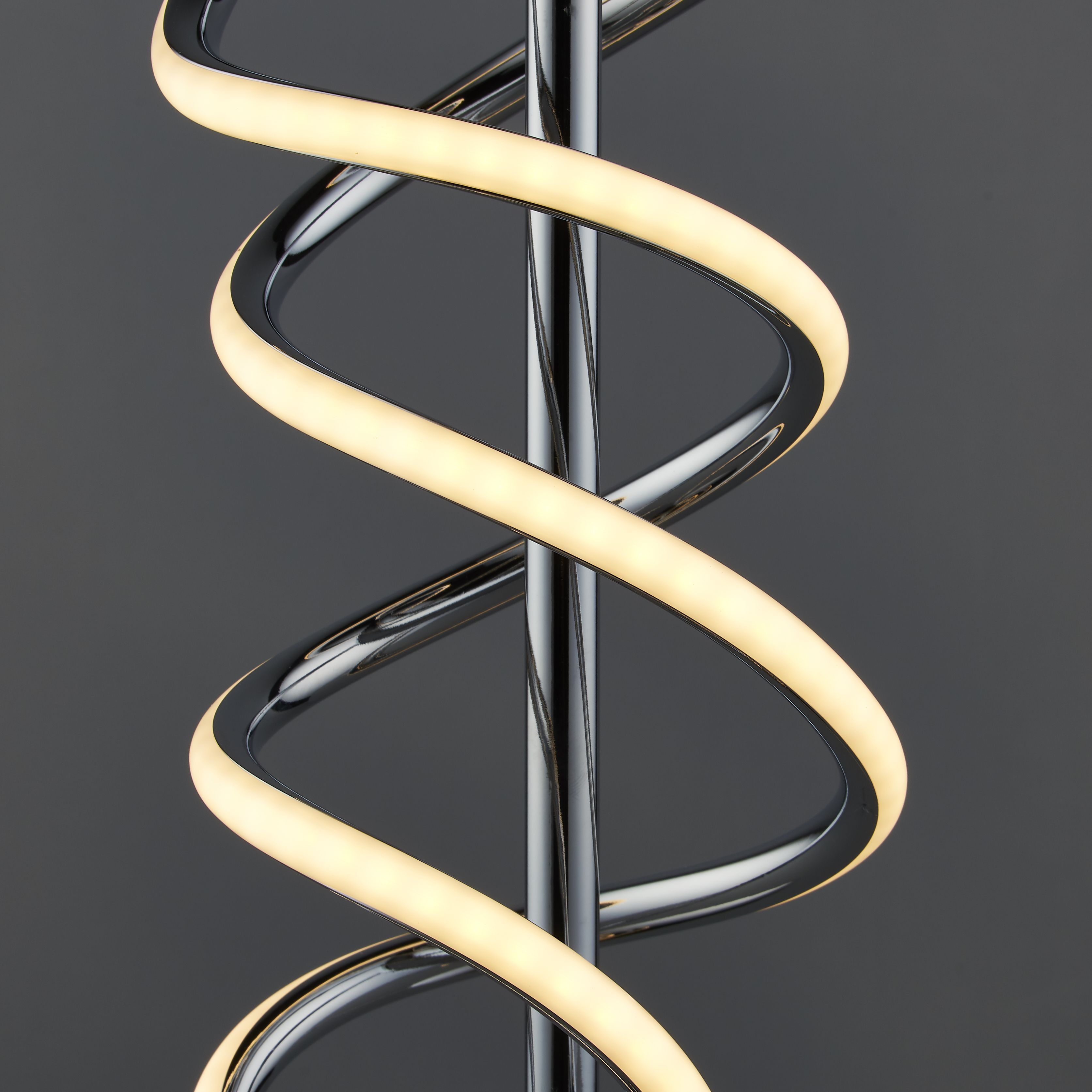 Spiral Chrome effect Table lamp