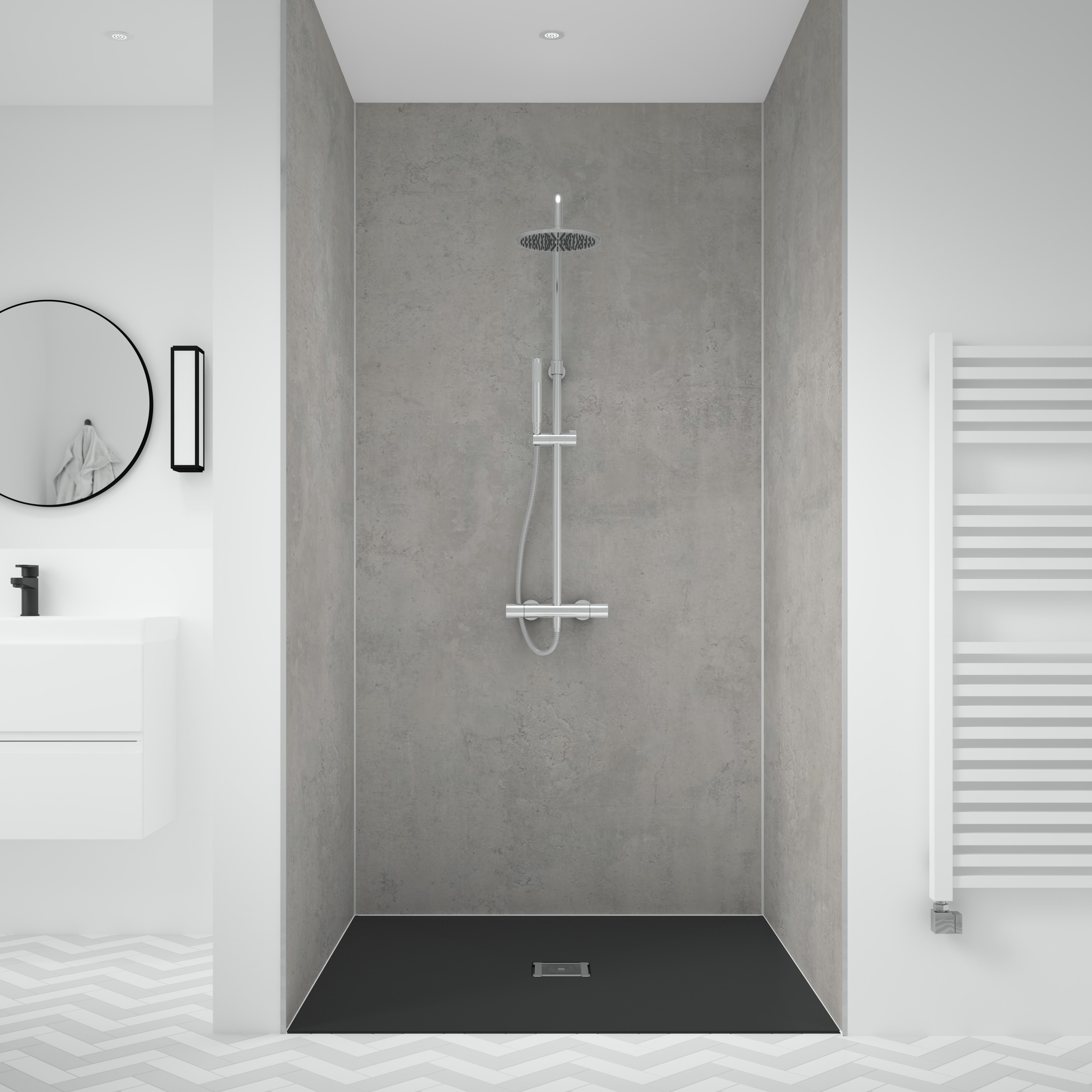Splashwall 3 panel Laminate Bathroom & wet room Decorative panel kit (L ...