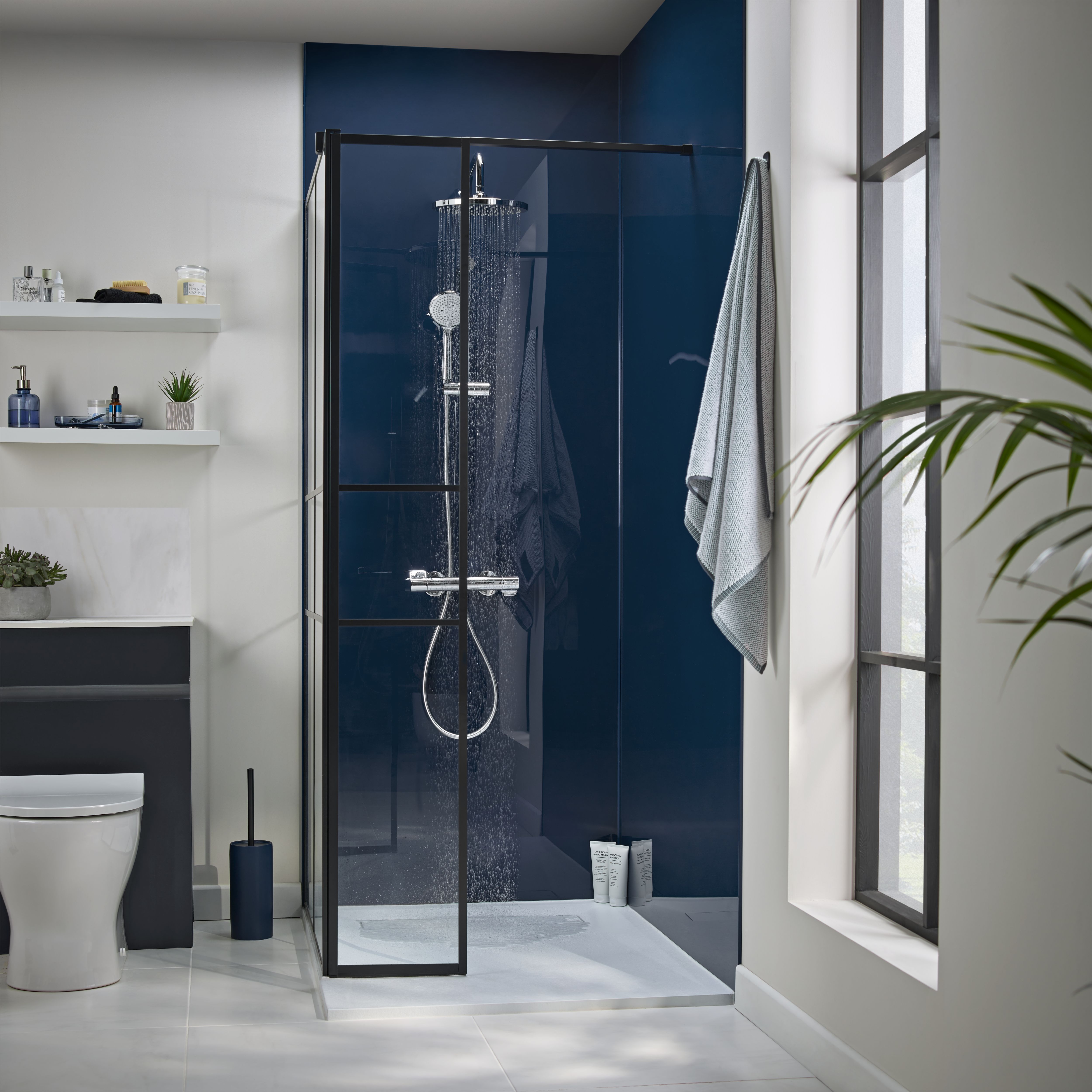 Splashwall Acrylic Panel (H)2440mm (W)900mm - Gloss Royal blue