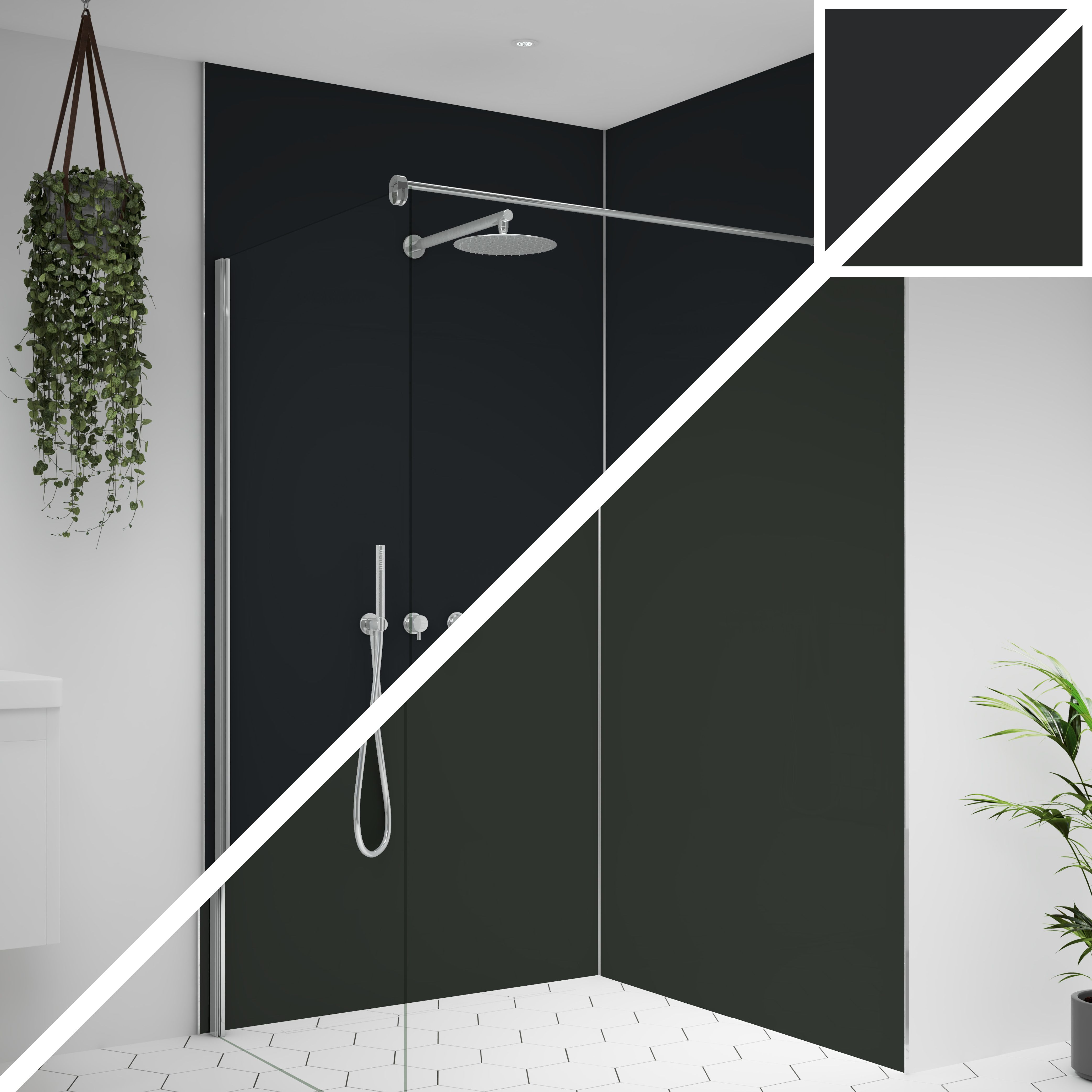 Splashwall Alloy 2 panel Double-sided Wall panel kit (L)2440mm (W ...