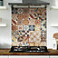 Splashwall Alloy Brown Moroccan tile Mosaic Aluminium Splashback, (H)600mm (W)2440mm (T)4mm
