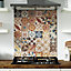 Splashwall Alloy Brown Moroccan tile Mosaic Aluminium Splashback, (H)800mm (W)600mm (T)4mm