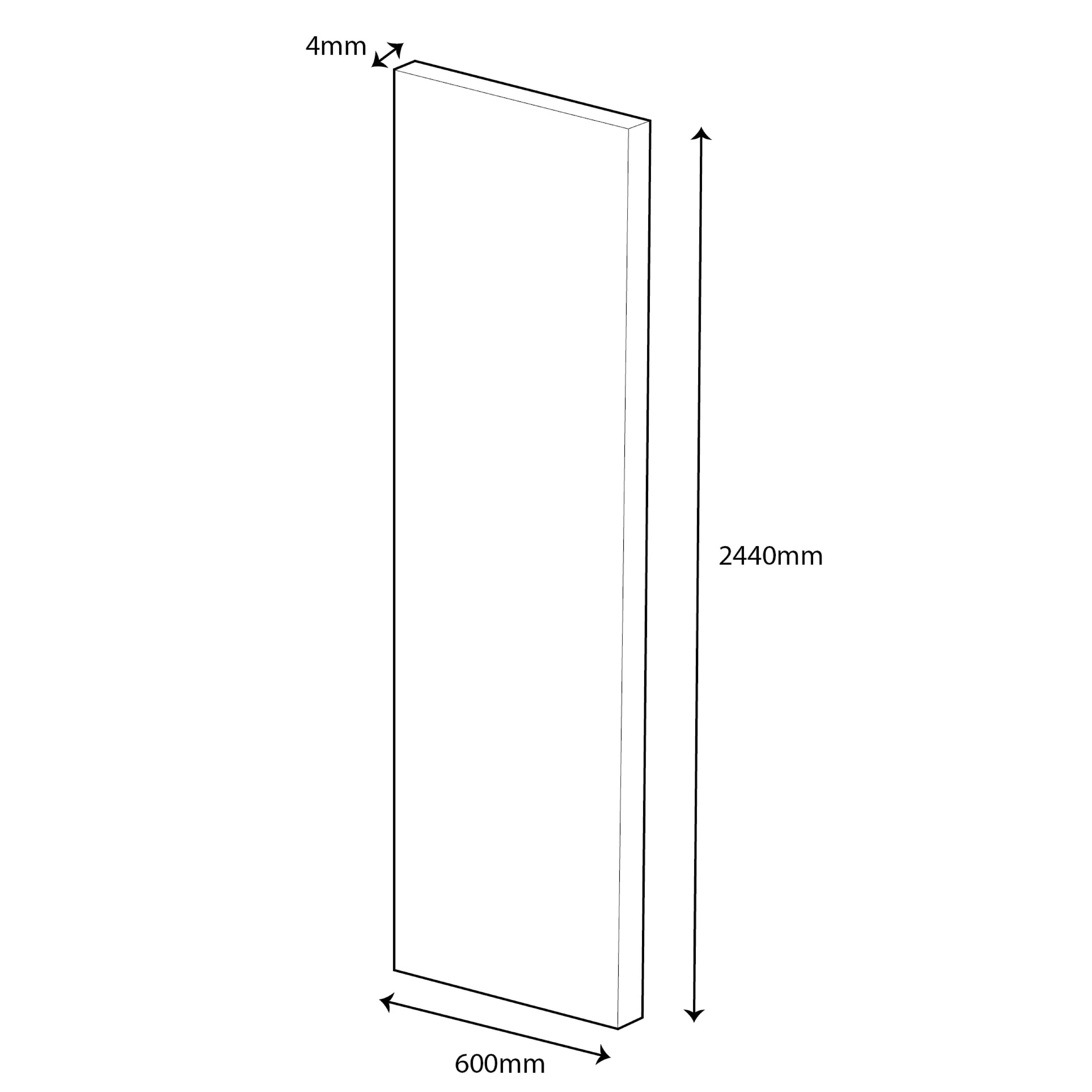 Splashwall Alloy Gloss Glacier white & Neptune blue Aluminium Bathroom & wet room Decorative panel (H)2400mm (W)600mm - 5