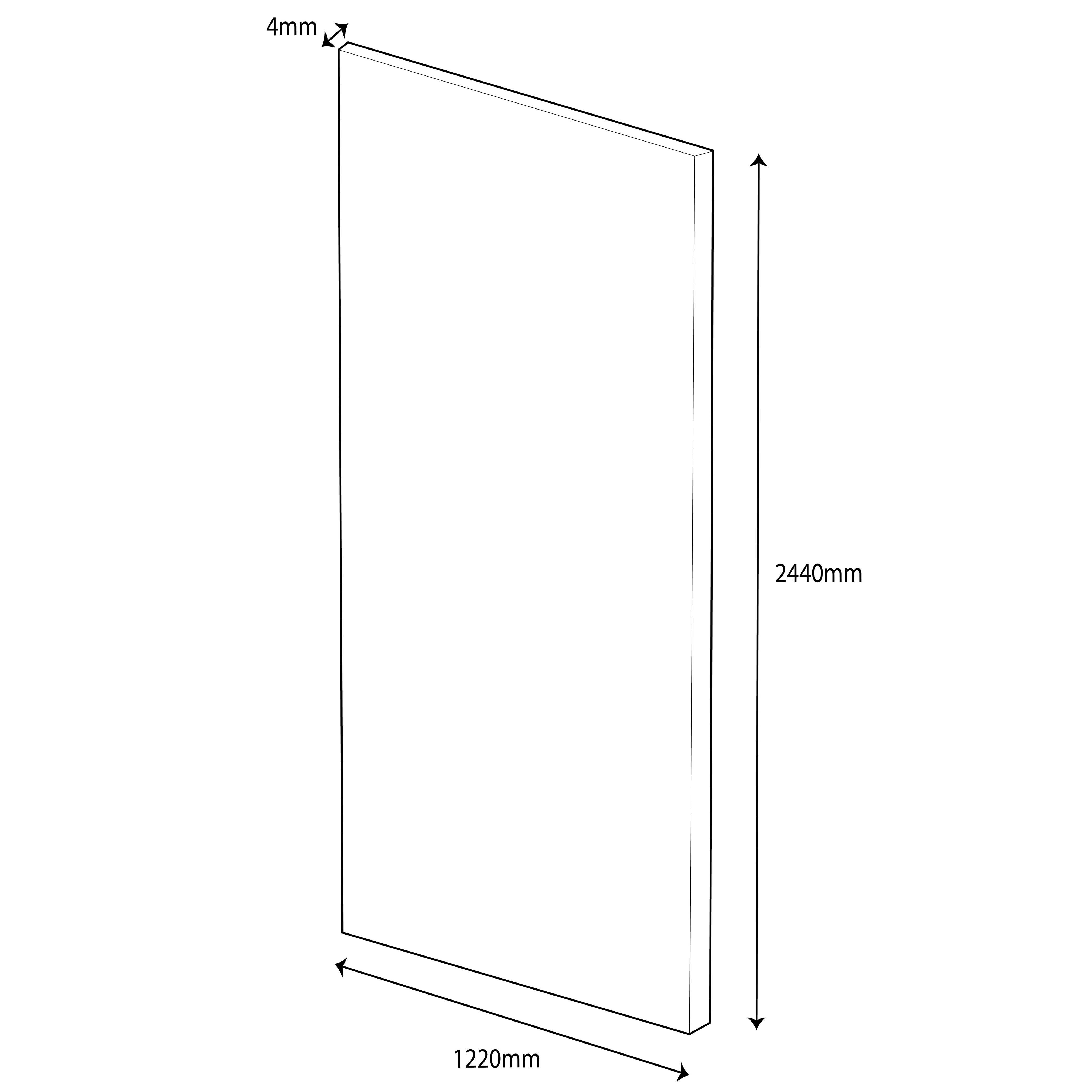 Splashwall Alloy Gloss Glacier white & Neptune blue Double-sided Aluminium Bathroom & wet room Decorative panel (H)2400mm (W)1200mm - 6