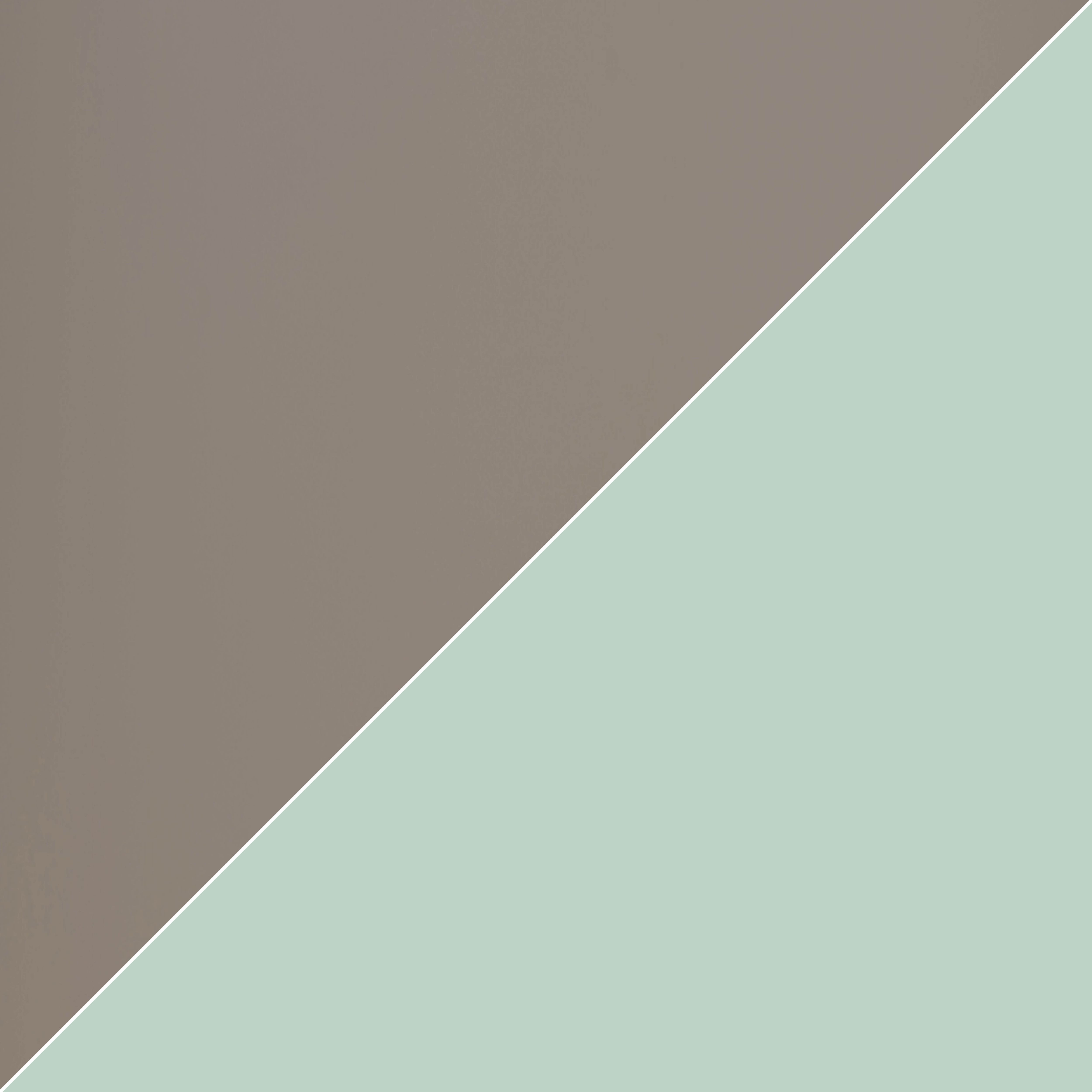 Splashwall Alloy Gloss Terra grey & sea breeze green Aluminium Double-sided Bathroom Splashback (H)25cm (W)60cm