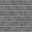 Splashwall Alloy Grey Subway pattern Aluminium Splashback, (H)600mm (W)2440mm (T)4mm