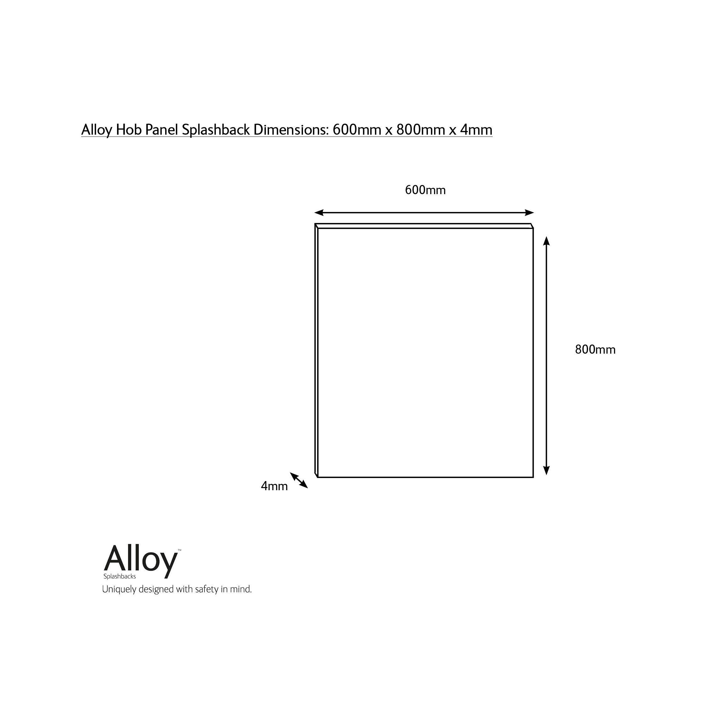Splashwall Alloy Grey Urban cluster Concrete effect Aluminium Splashback, (H)800mm (W)600mm (T)4mm