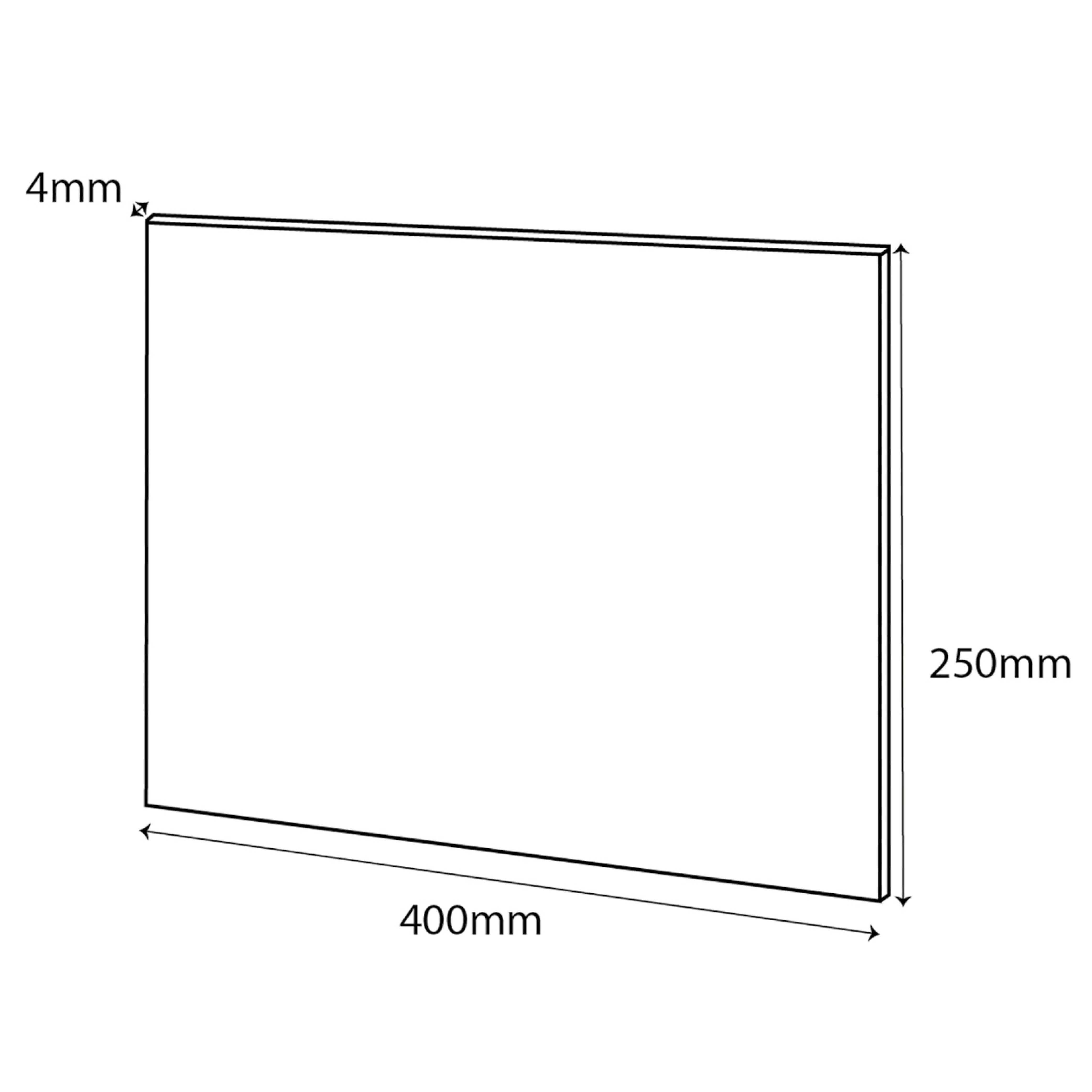 Splashwall Alloy Matt Deep sea blue & smoked rose Aluminium Double-sided Bathroom Splashback (H)25cm (W)40cm