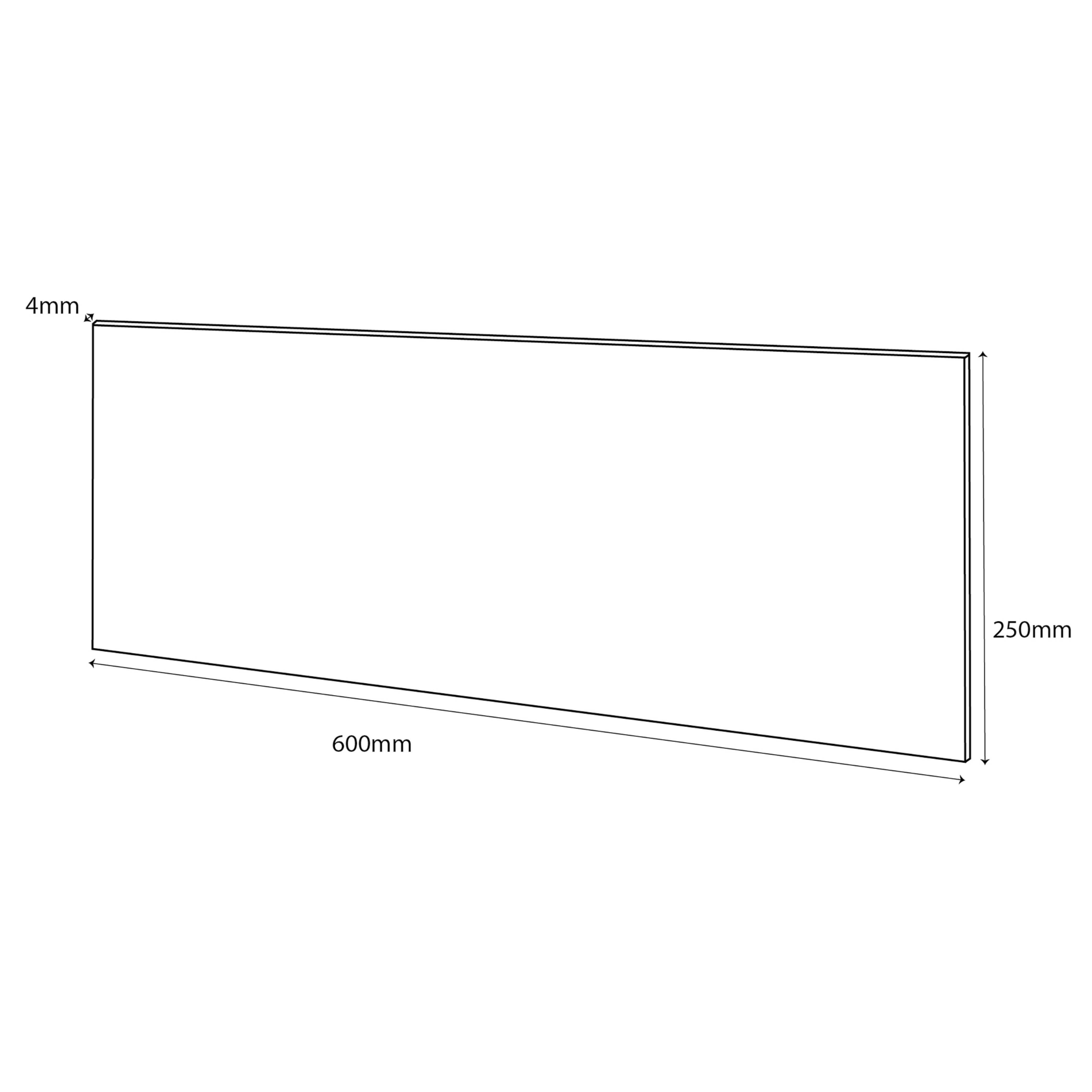 Splashwall Alloy Matt Midnight grey & hadrian green Aluminium Double-sided Bathroom Splashback (H)25cm (W)80cm